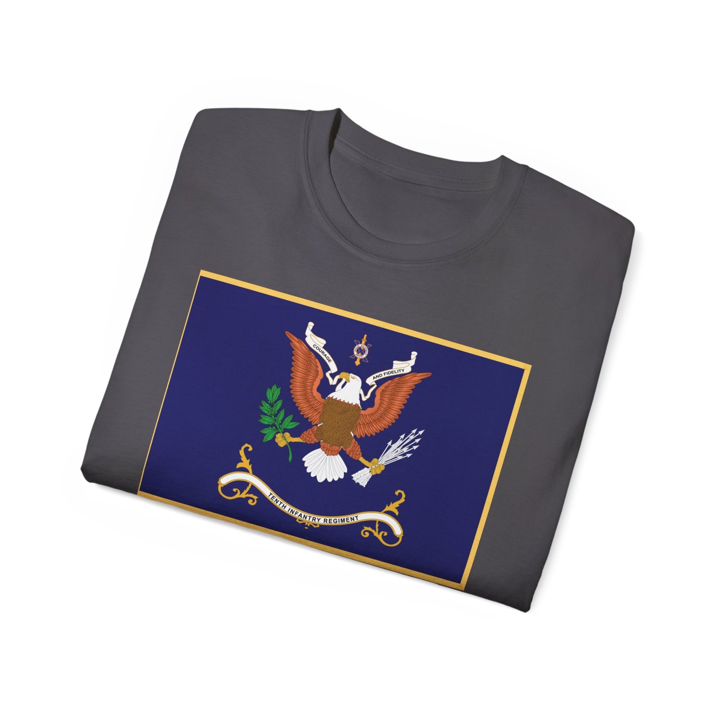 Unisex Ultra Cotton Tee - Regimental Colors - 10th Infantry Regiment X 300