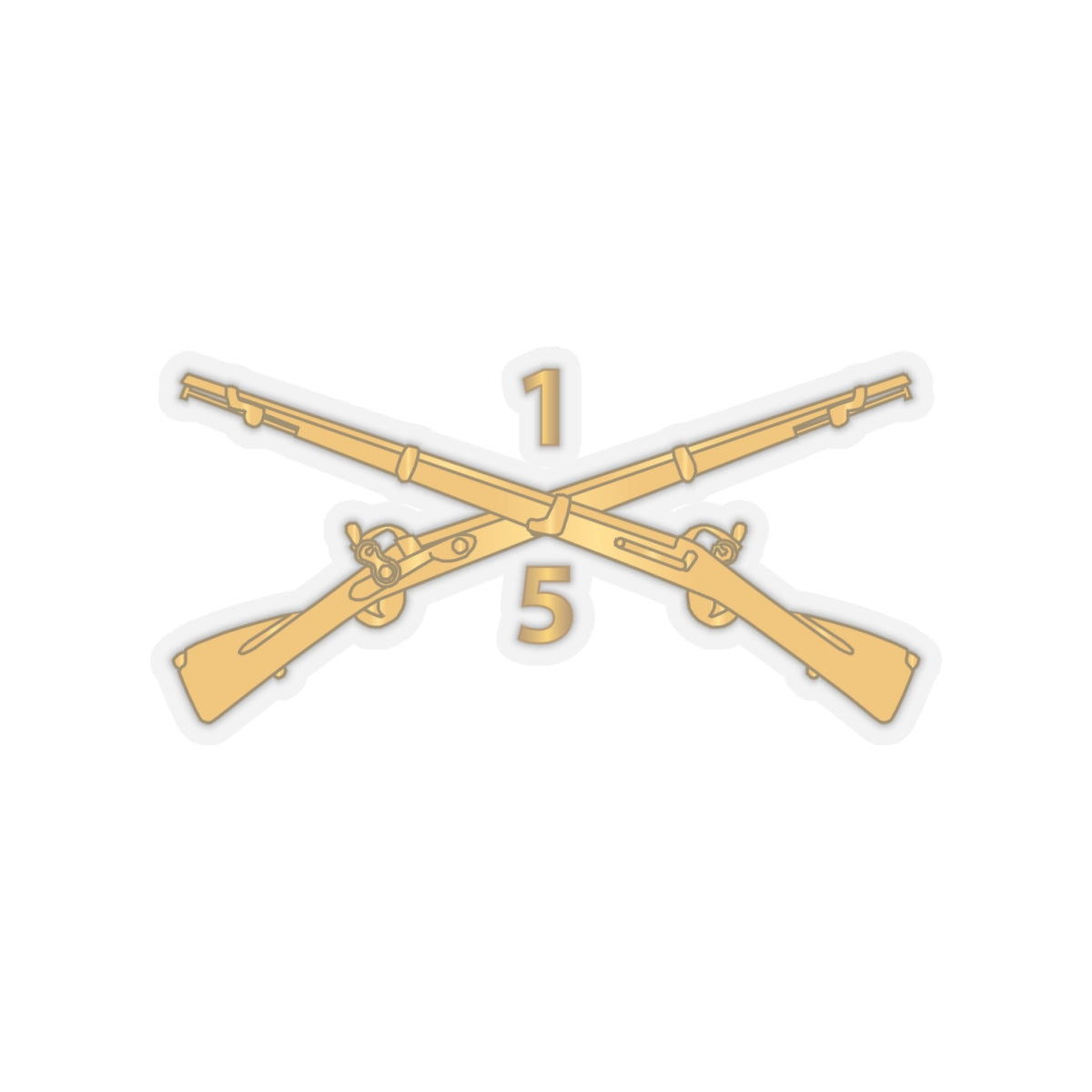 Kiss-Cut Stickers - Army - 5th Battalion, 1st Infantry Regiment Branch - wo Txt X 300