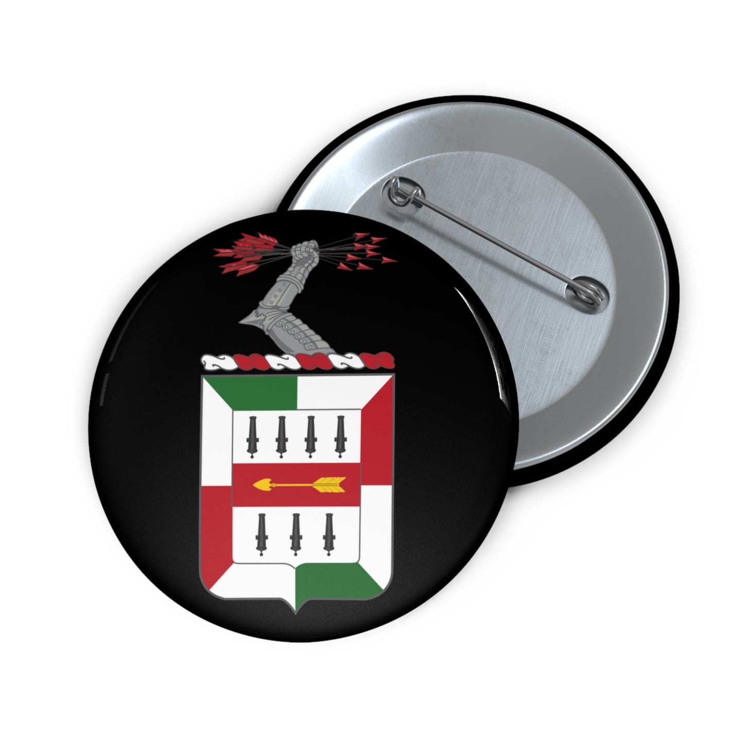 Custom Pin Buttons - COA - 5th Infantry Regiment