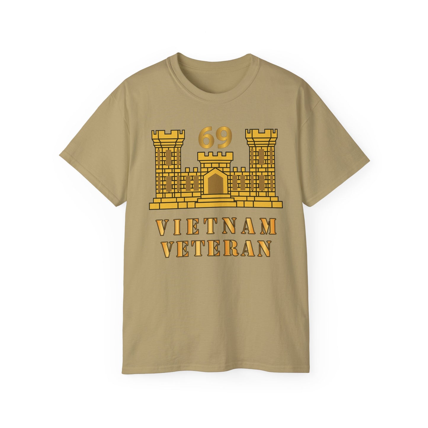 Unisex Ultra Cotton Tee - Army - 69th Engineer Battalion - ENG Branch - Vietnam Veteran X 300