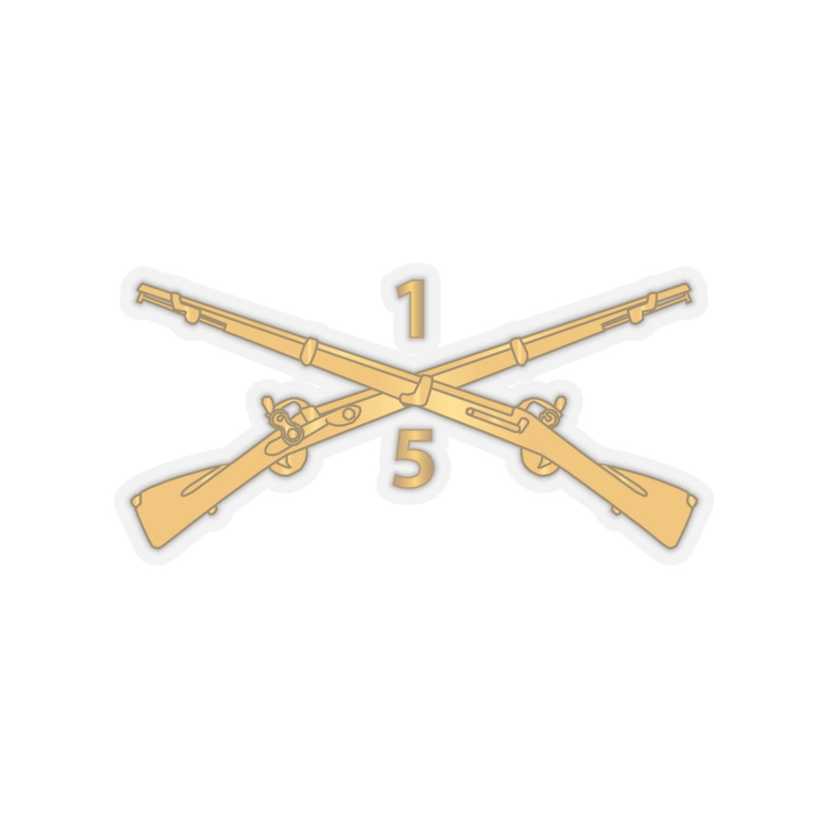 Kiss-Cut Stickers - Army - 5th Battalion, 1st Infantry Regiment Branch - wo Txt X 300