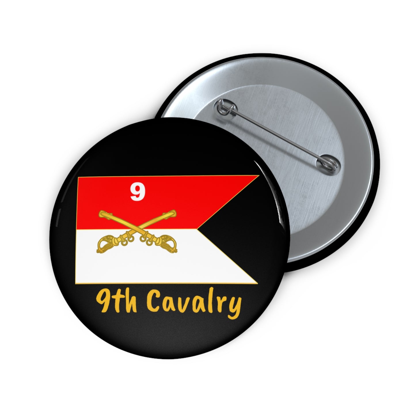Button Pins - 9th Cavalry Regiment 'Buffalo Soldiers'