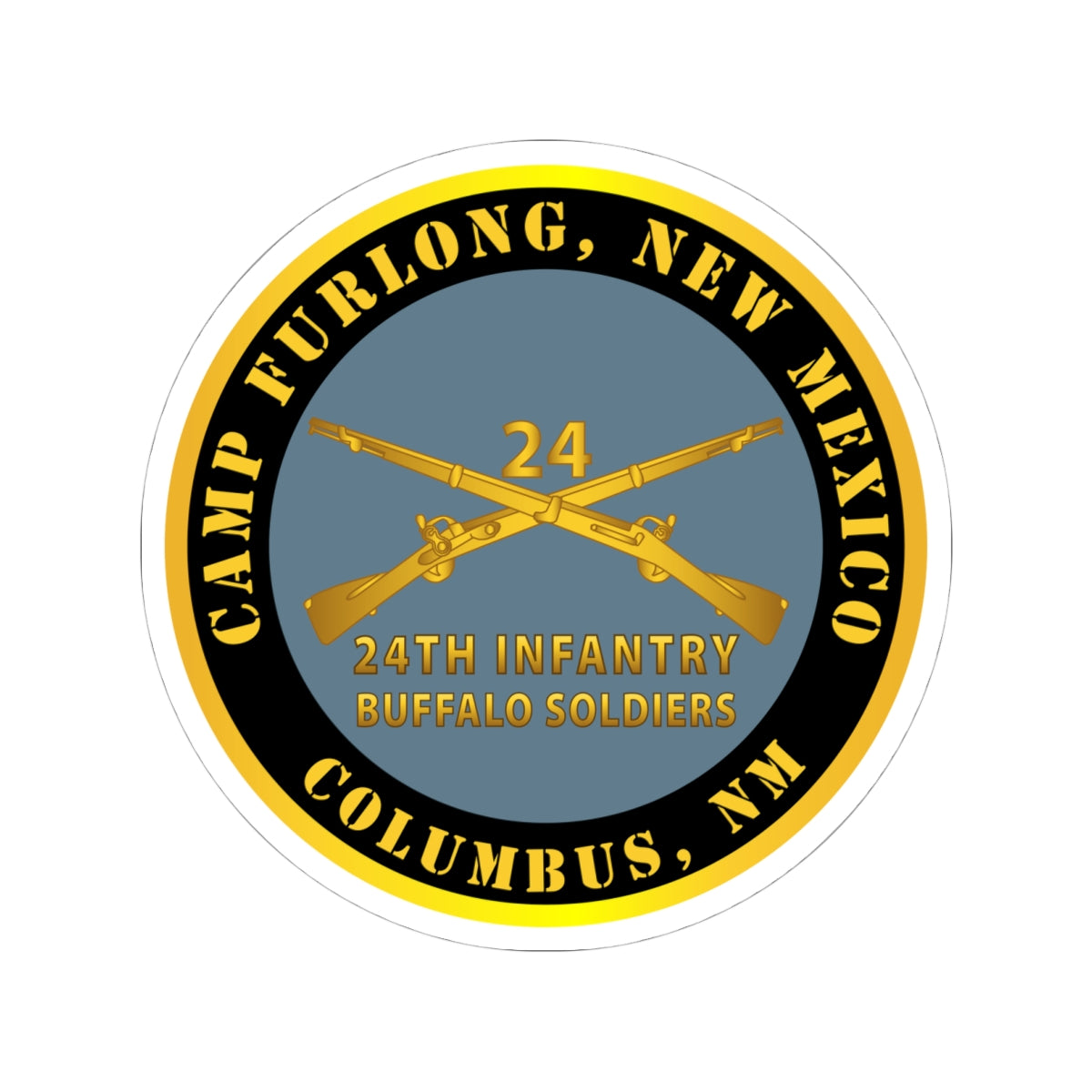 Kiss-Cut Stickers - Army - Camp Furlong NM - Columbus NM w 24th Infantry Branch Buffalo Soldiers