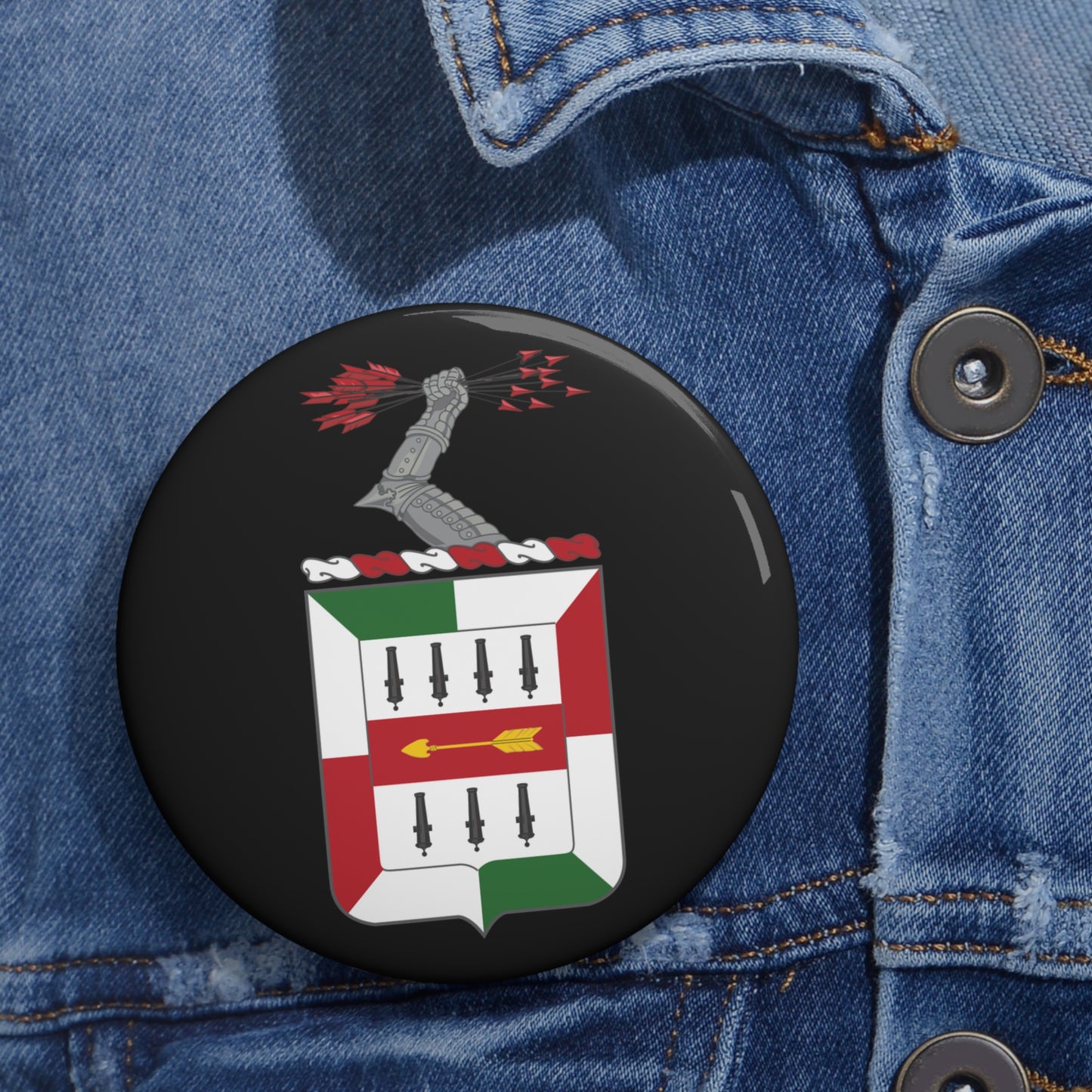 Custom Pin Buttons - COA - 5th Infantry Regiment
