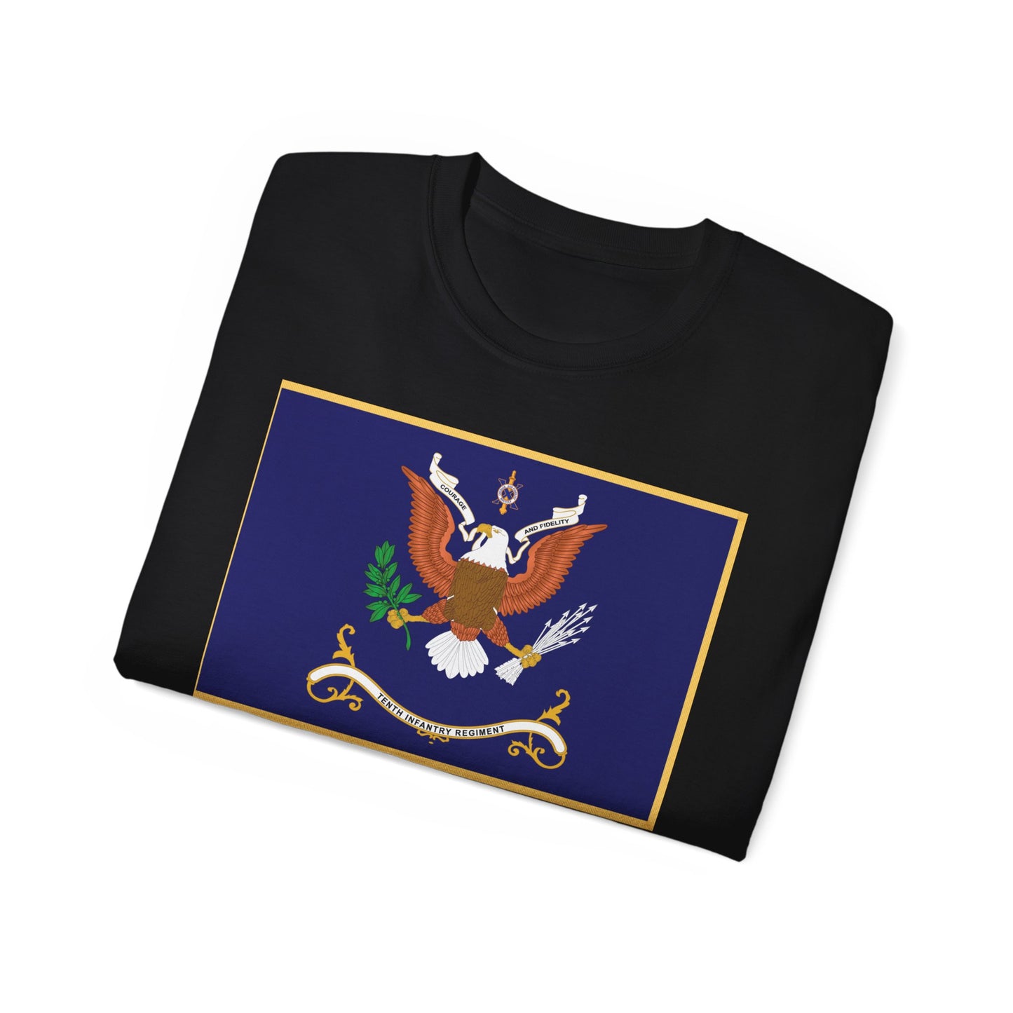 Unisex Ultra Cotton Tee - Regimental Colors - 10th Infantry Regiment X 300