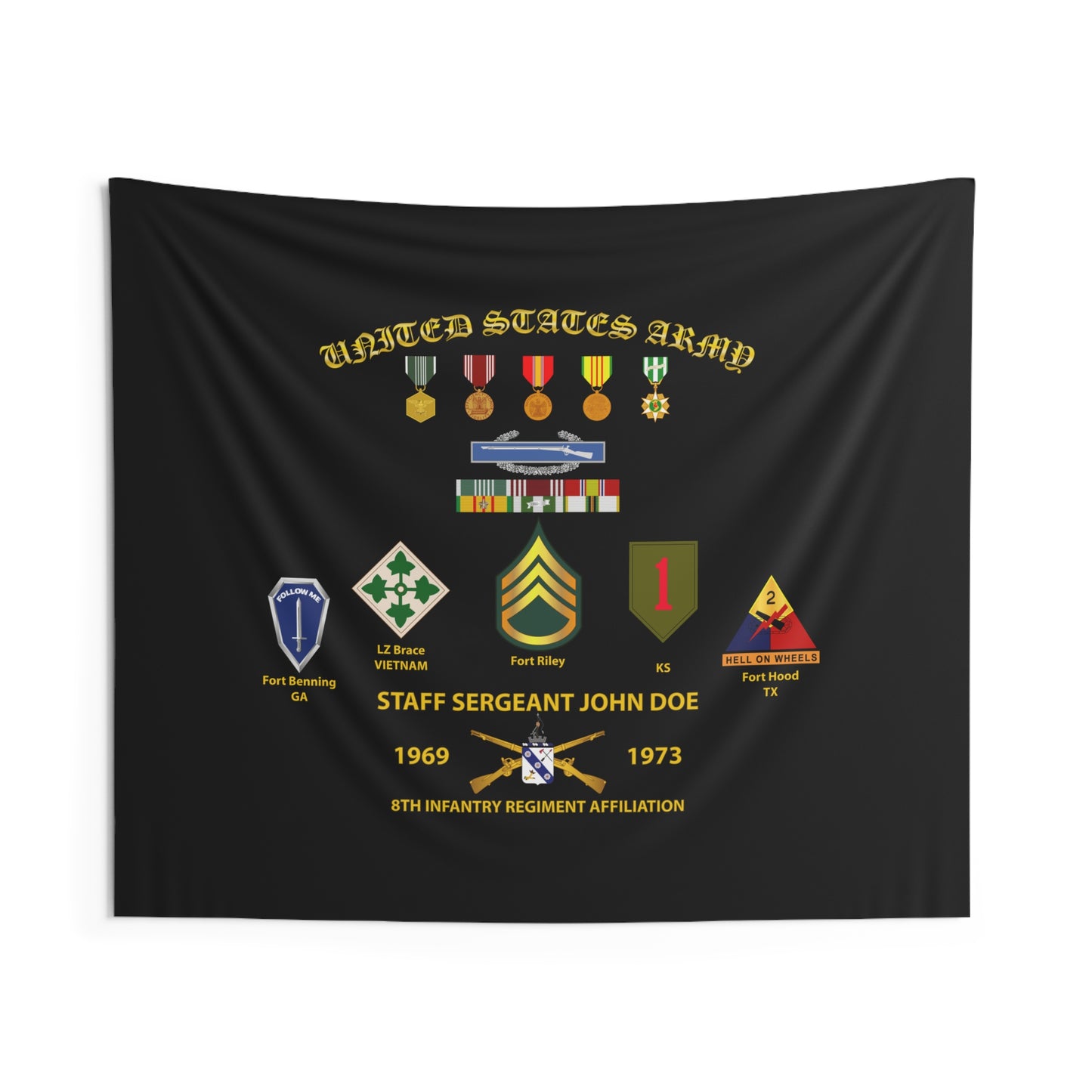 Indoor Wall Tapestries - Personal Shadow Box - Your Career in Graphics Tapestry