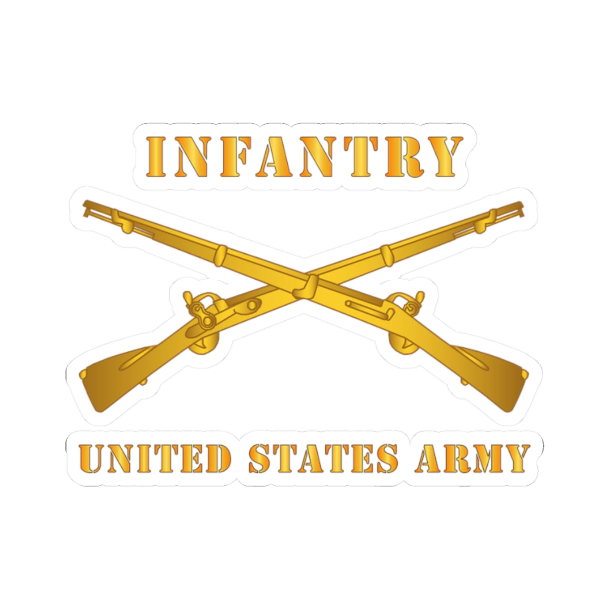 Kiss-Cut Stickers - Army - Infantry - Branch - US Army X 300