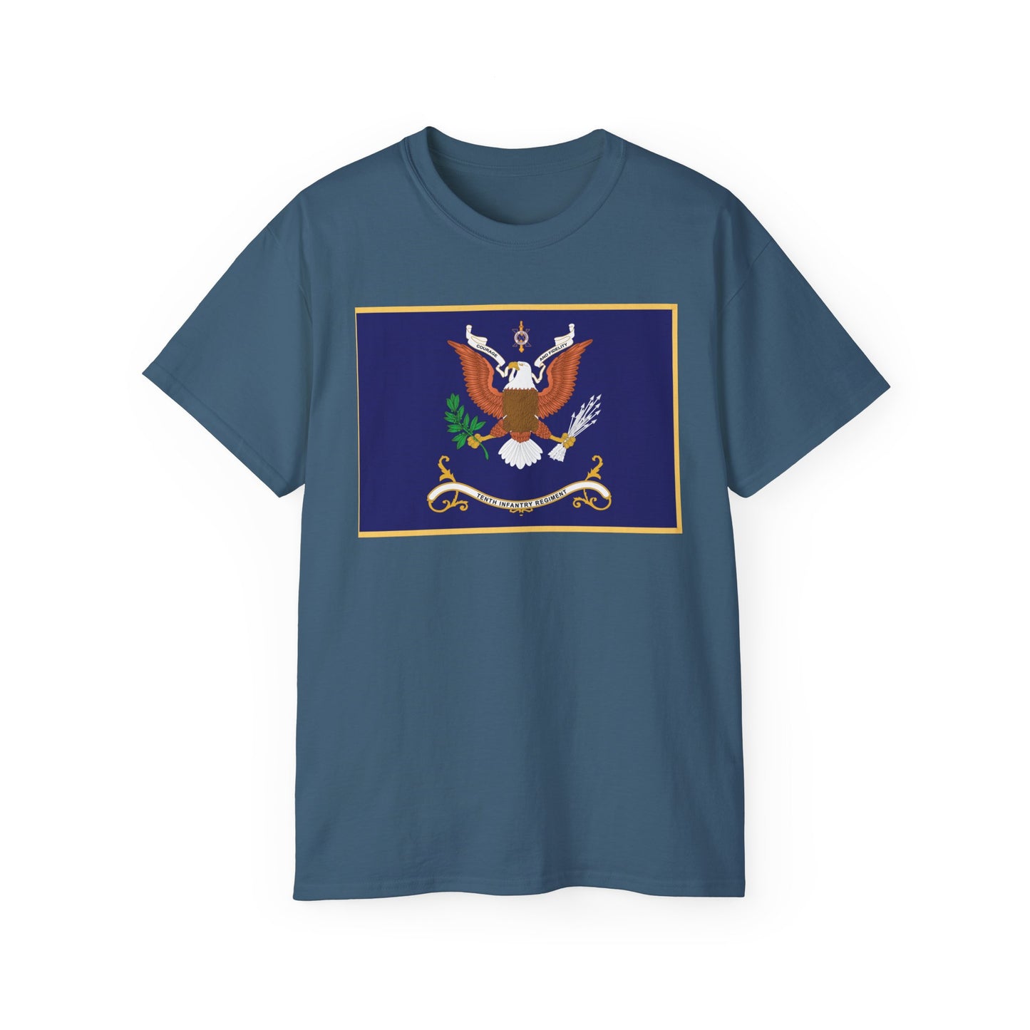 Unisex Ultra Cotton Tee - Regimental Colors - 10th Infantry Regiment X 300