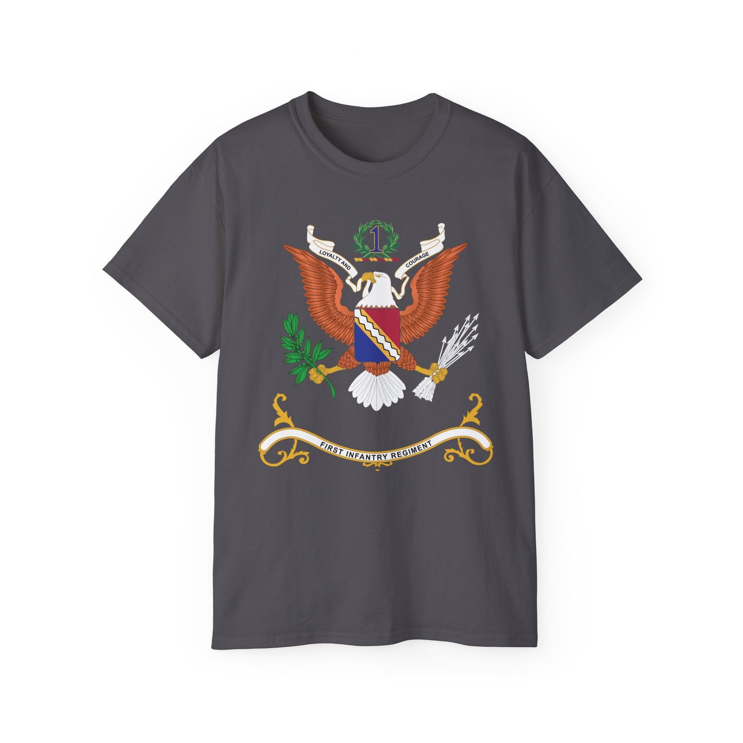Unisex Ultra Cotton Tee - Army - Regimental Colors - 1st Infantry Regiment X 300
