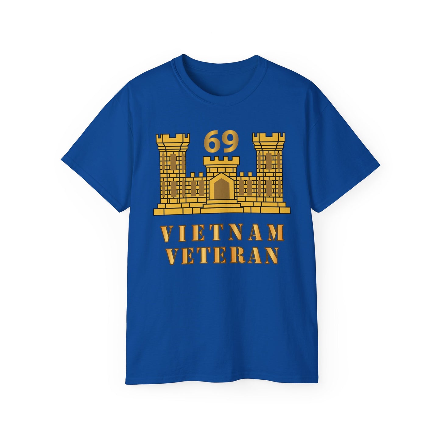Unisex Ultra Cotton Tee - Army - 69th Engineer Battalion - ENG Branch - Vietnam Veteran X 300
