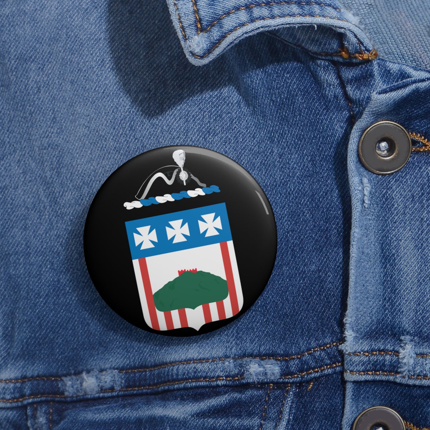 Custom Pin Buttons - COA - 3rd Infantry Regiment