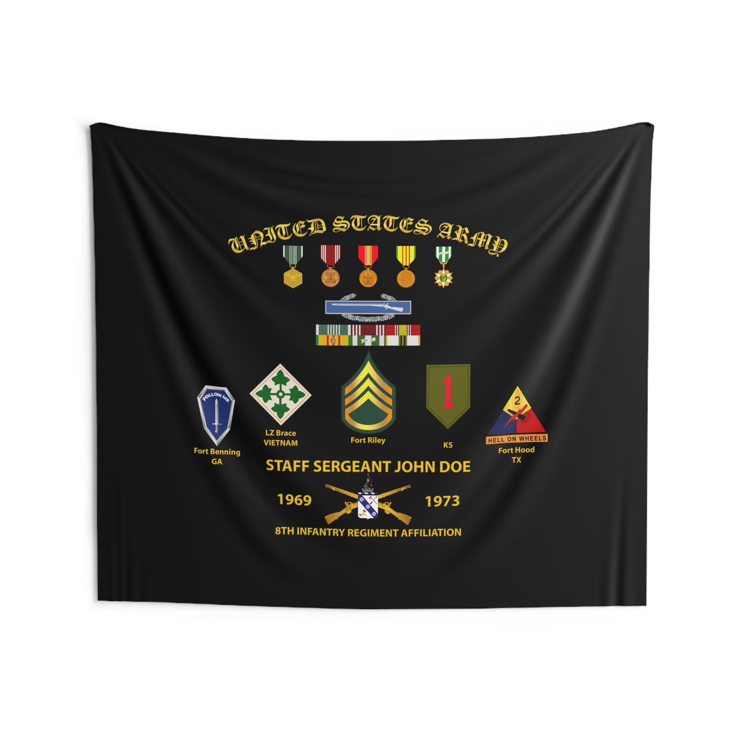 Indoor Wall Tapestries - Personal Shadow Box - Your Career in Graphics Tapestry