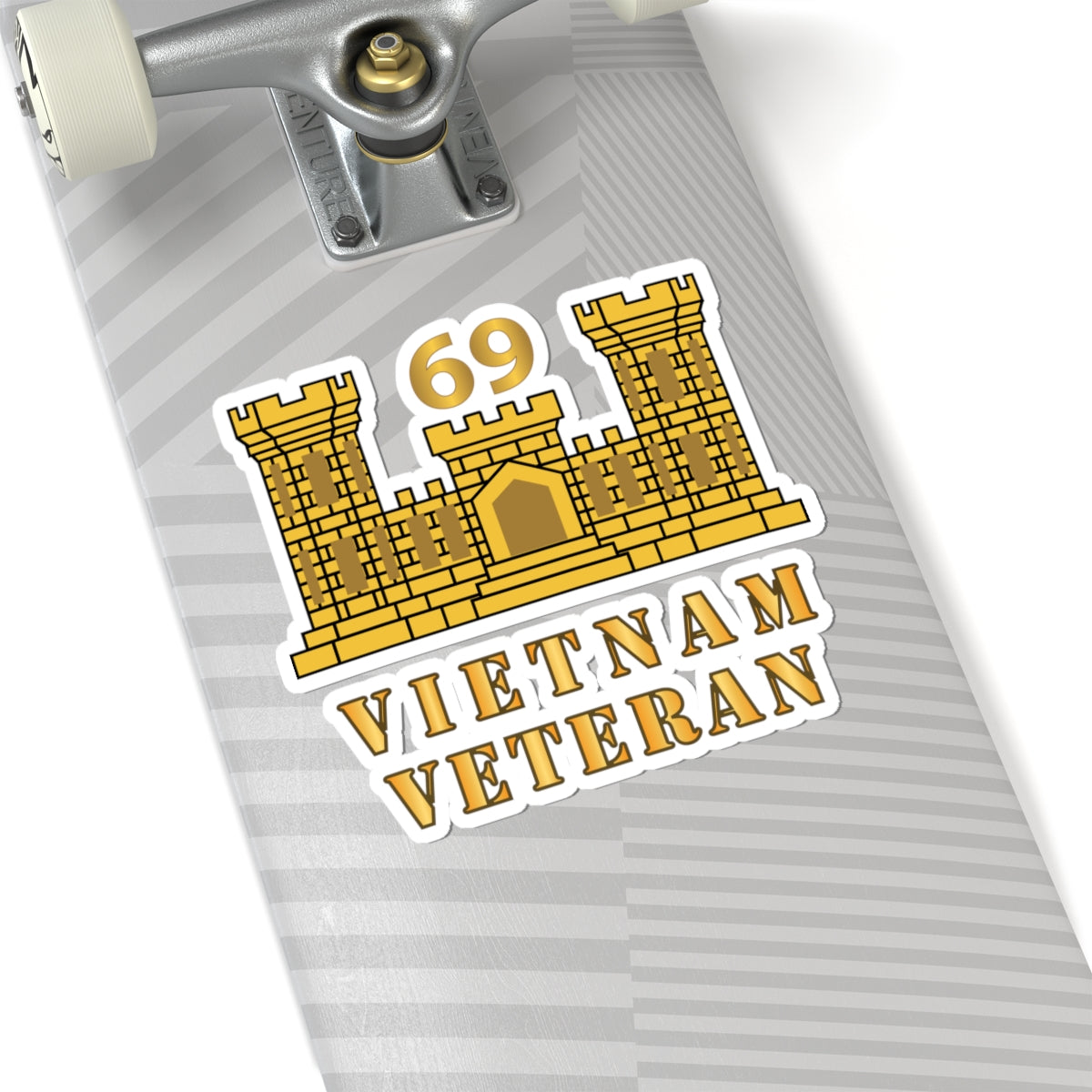 Kiss-Cut Stickers - Army - 69th Engineer Battalion - ENG Branch - Vietnam Veteran X 300
