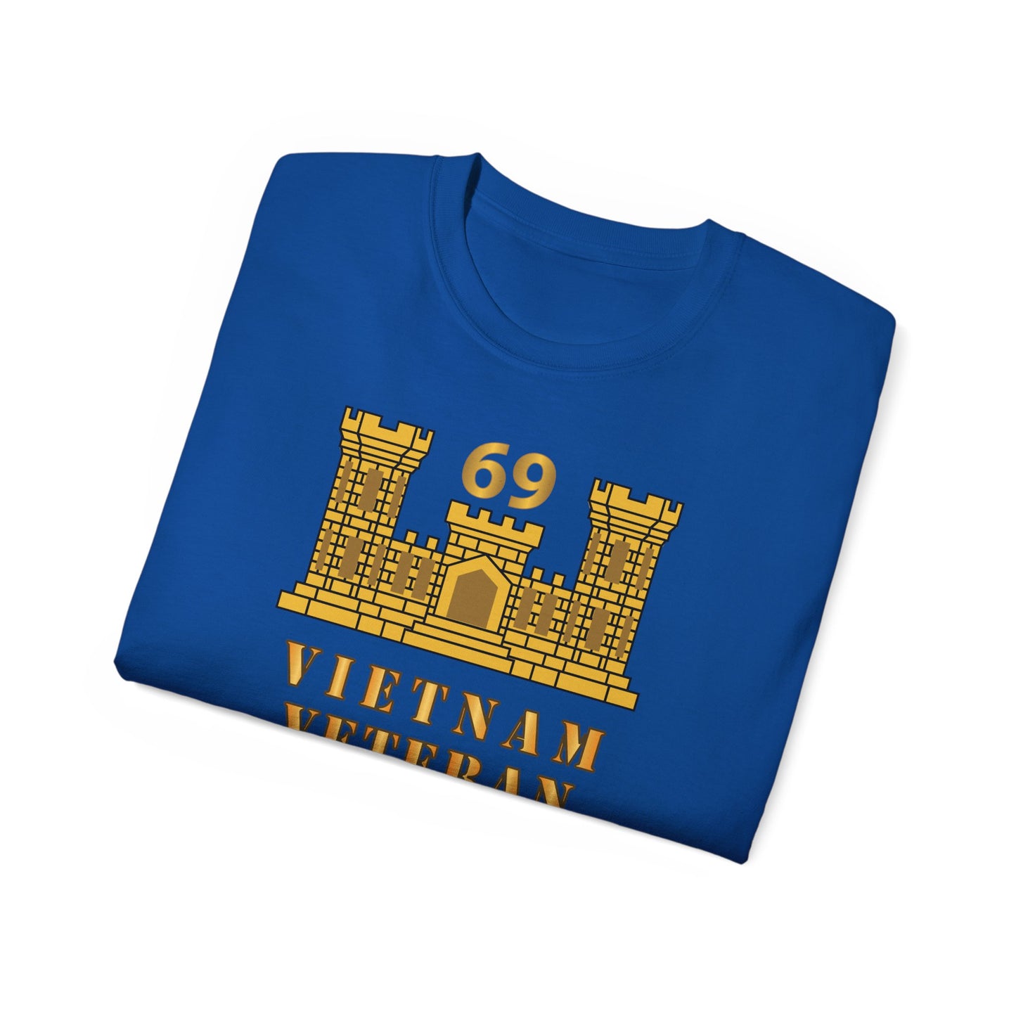 Unisex Ultra Cotton Tee - Army - 69th Engineer Battalion - ENG Branch - Vietnam Vet w VN SVC X 300