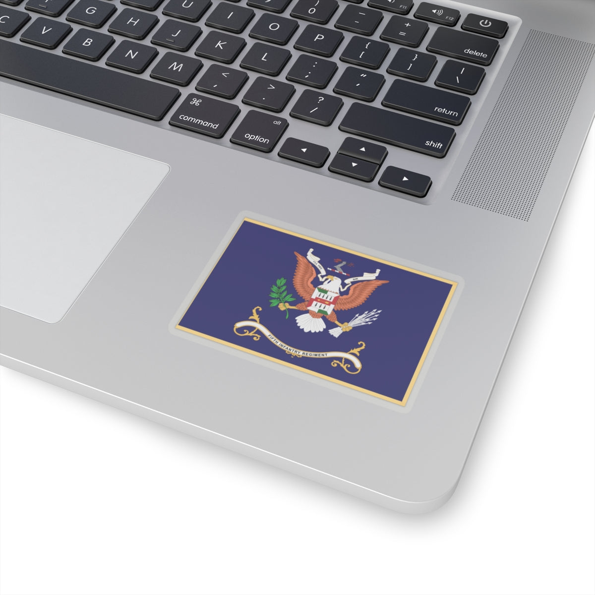 Kiss-Cut Stickers - Army - Regimental Colors - 5th Infantry Regiment - I'LL TRY, SIR - Flag w Fringe X 300