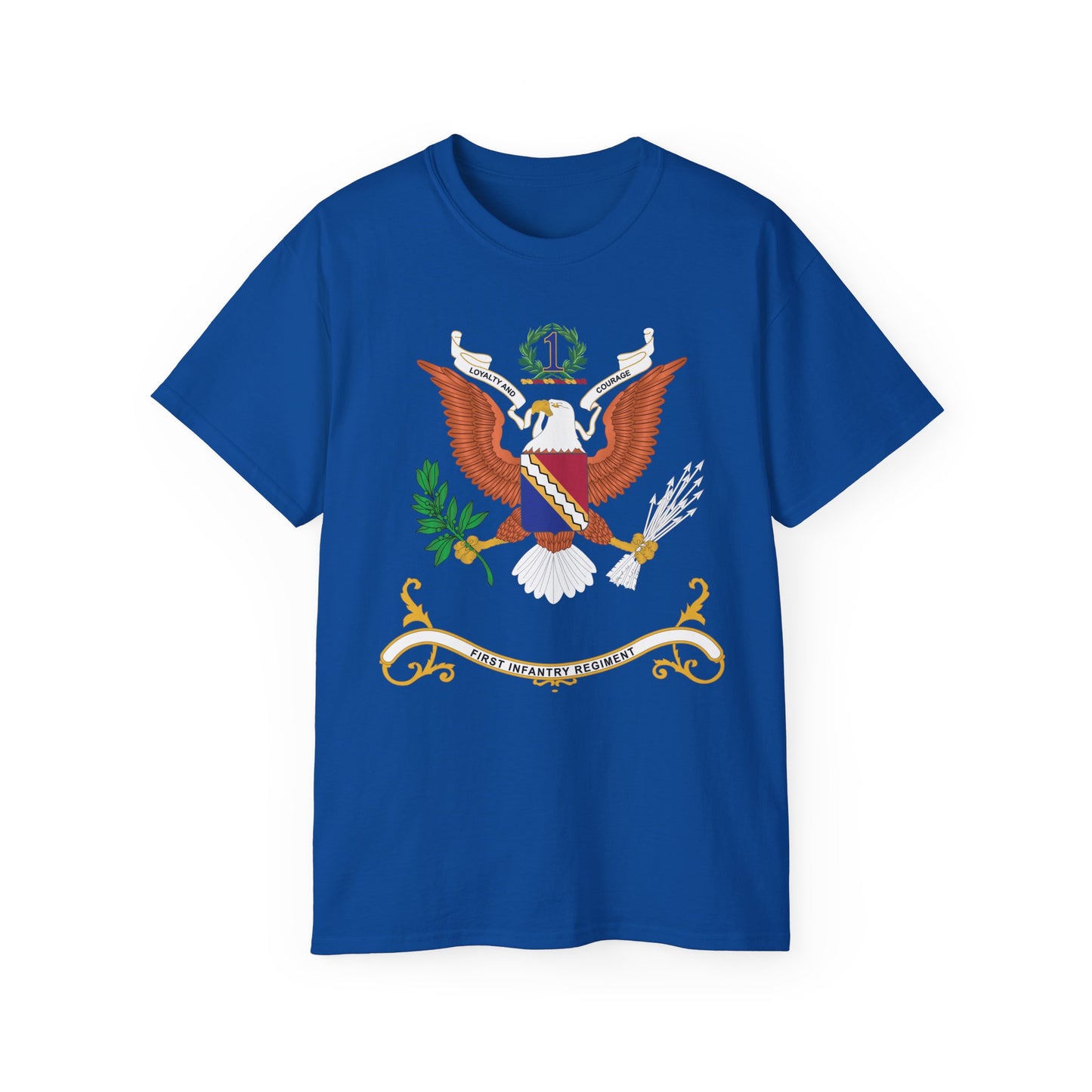 Unisex Ultra Cotton Tee - Army - Regimental Colors - 1st Infantry Regiment X 300