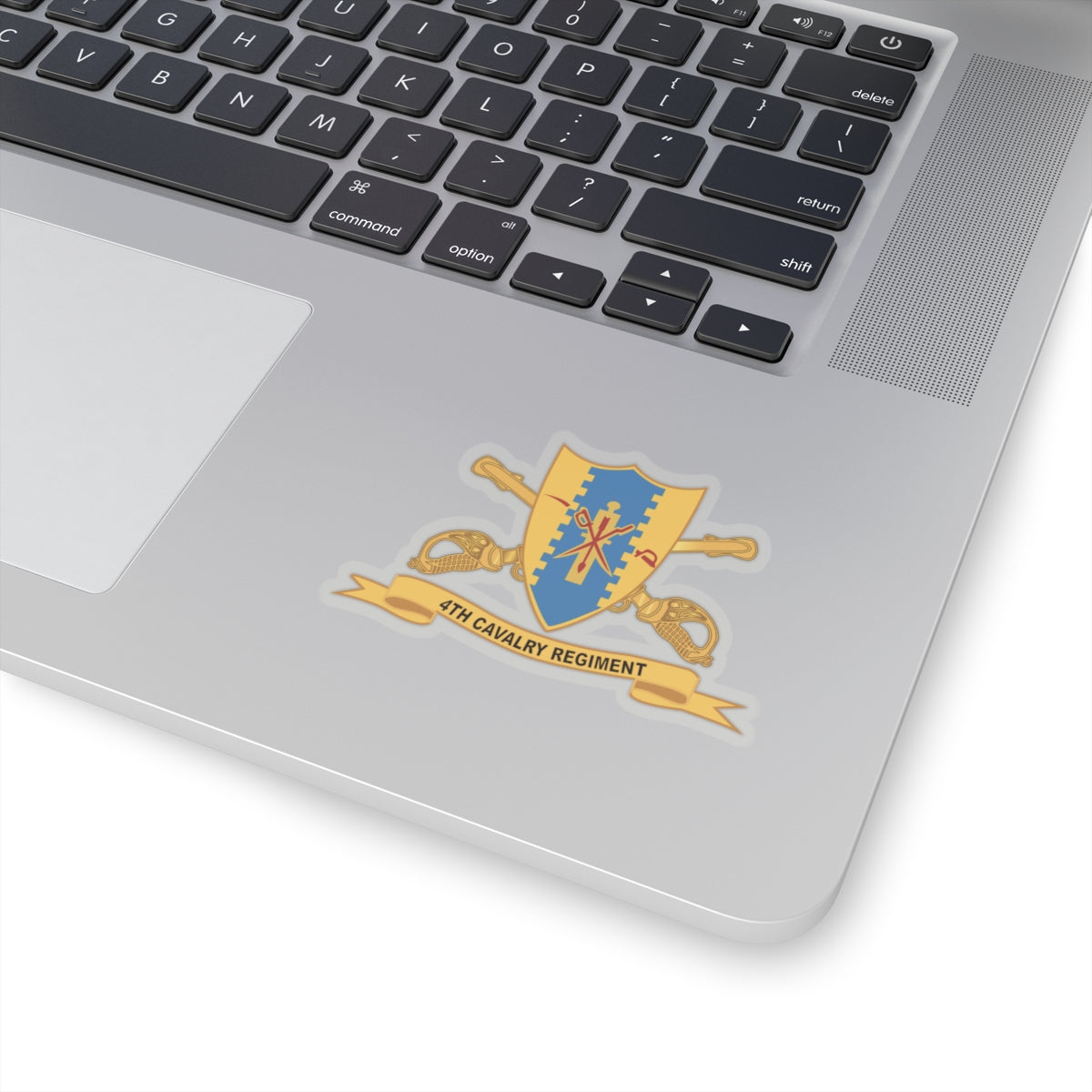 Kiss-Cut Stickers - Army - 4th Cavalry Regiment w Br - Ribbon