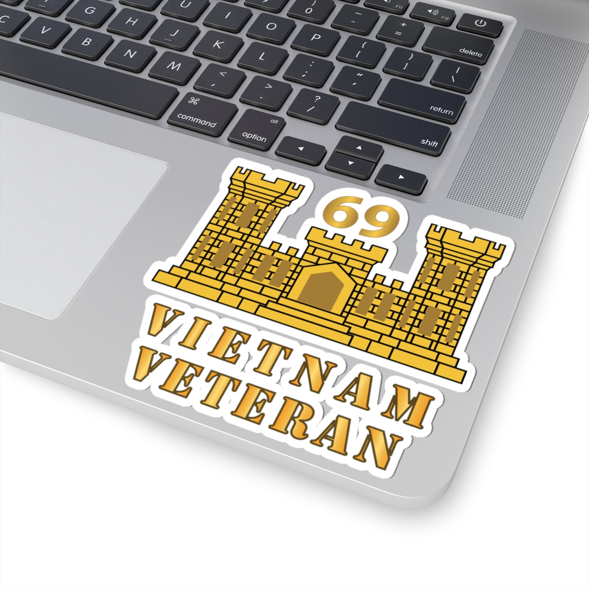 Kiss-Cut Stickers - Army - 69th Engineer Battalion - ENG Branch - Vietnam Veteran X 300
