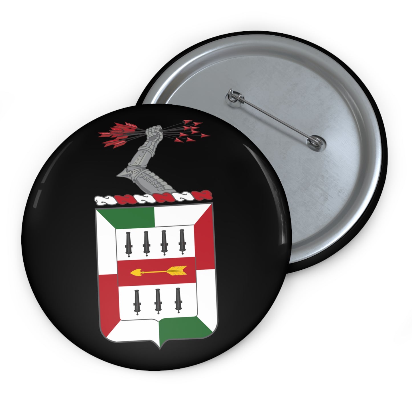 Custom Pin Buttons - COA - 5th Infantry Regiment