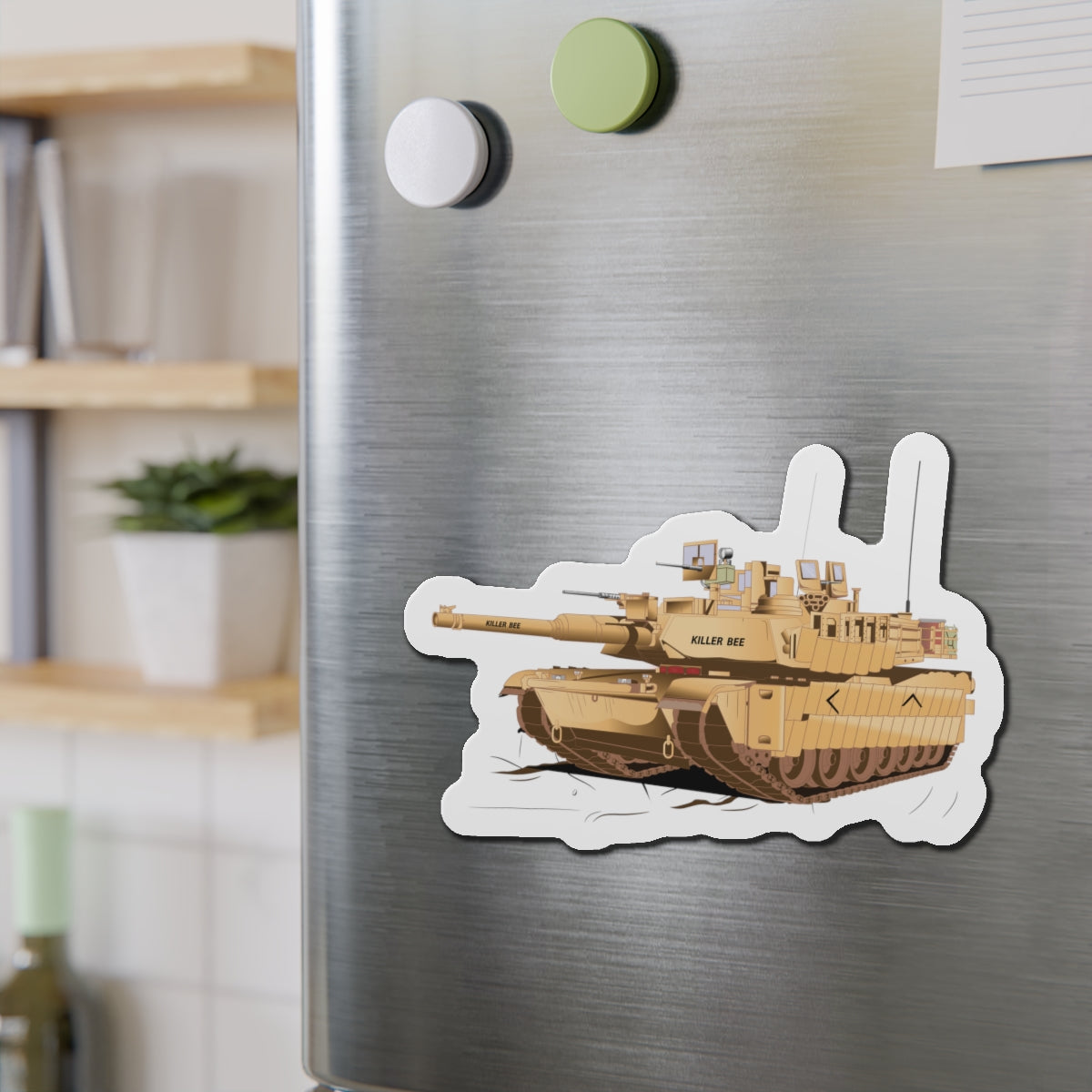 Tank Die-Cut Magnets - M1A1 - Abrams Tank