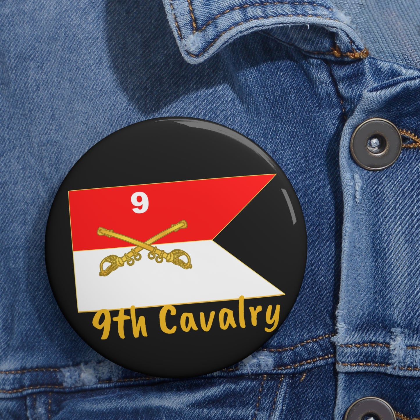 Button Pins - 9th Cavalry Regiment 'Buffalo Soldiers'