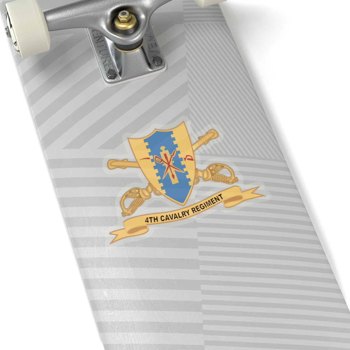 Kiss-Cut Stickers - Army - 4th Cavalry Regiment w Br - Ribbon