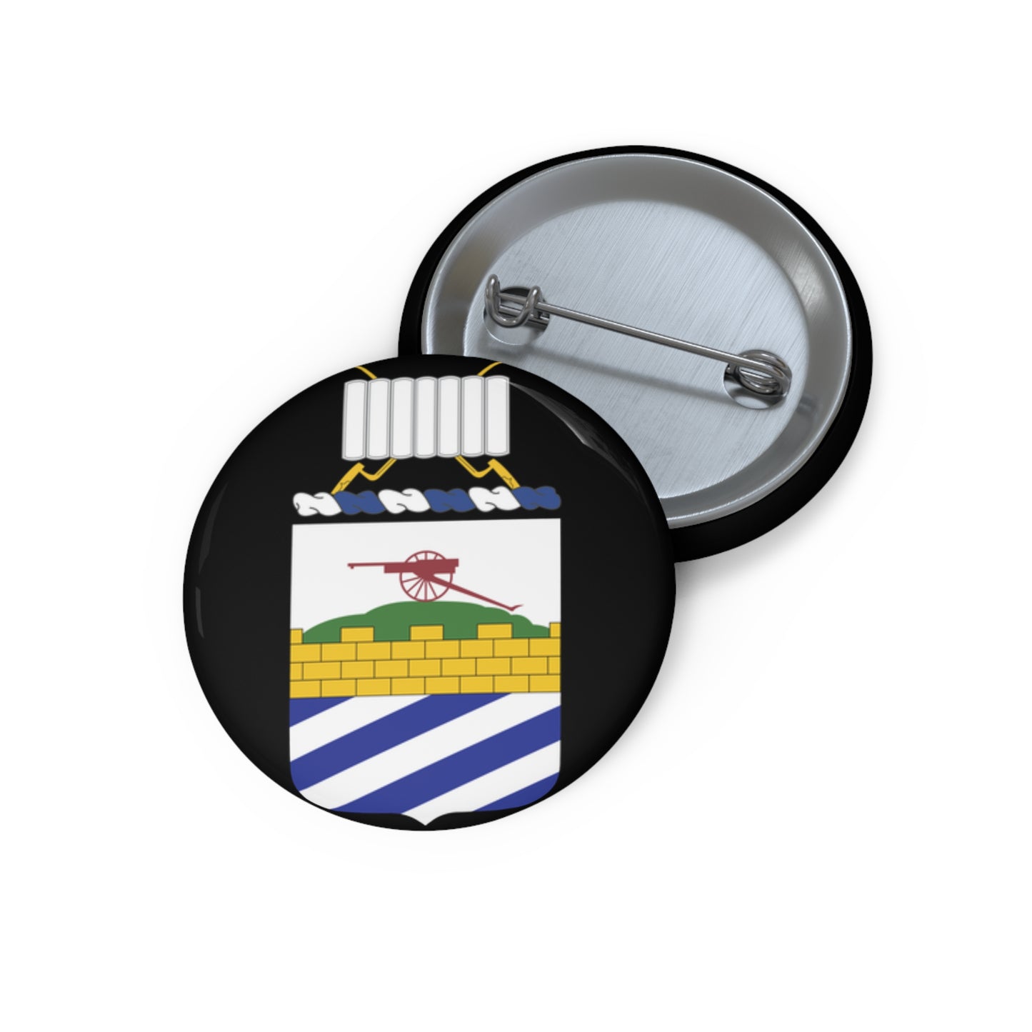 Custom Pin Buttons - COA - 7th Infantry Regiment