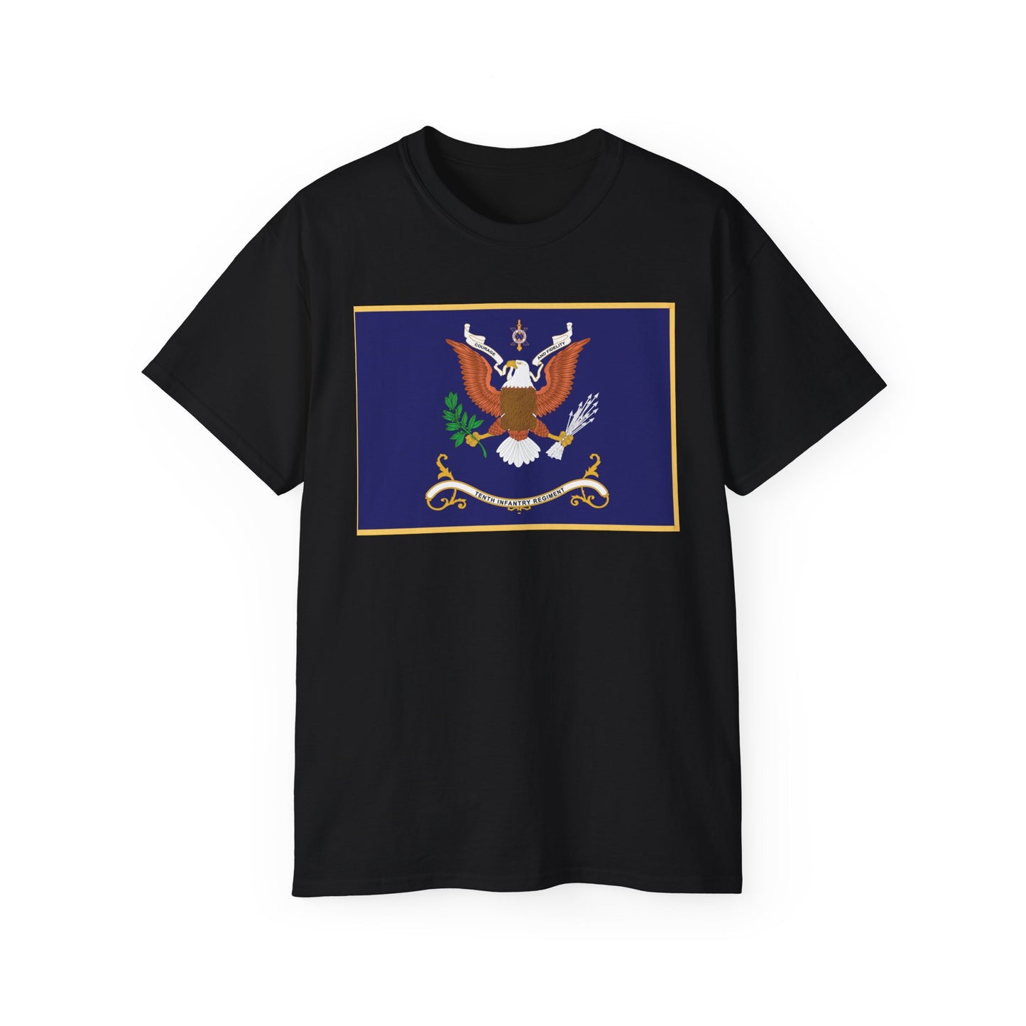 Unisex Ultra Cotton Tee - Regimental Colors - 10th Infantry Regiment X 300