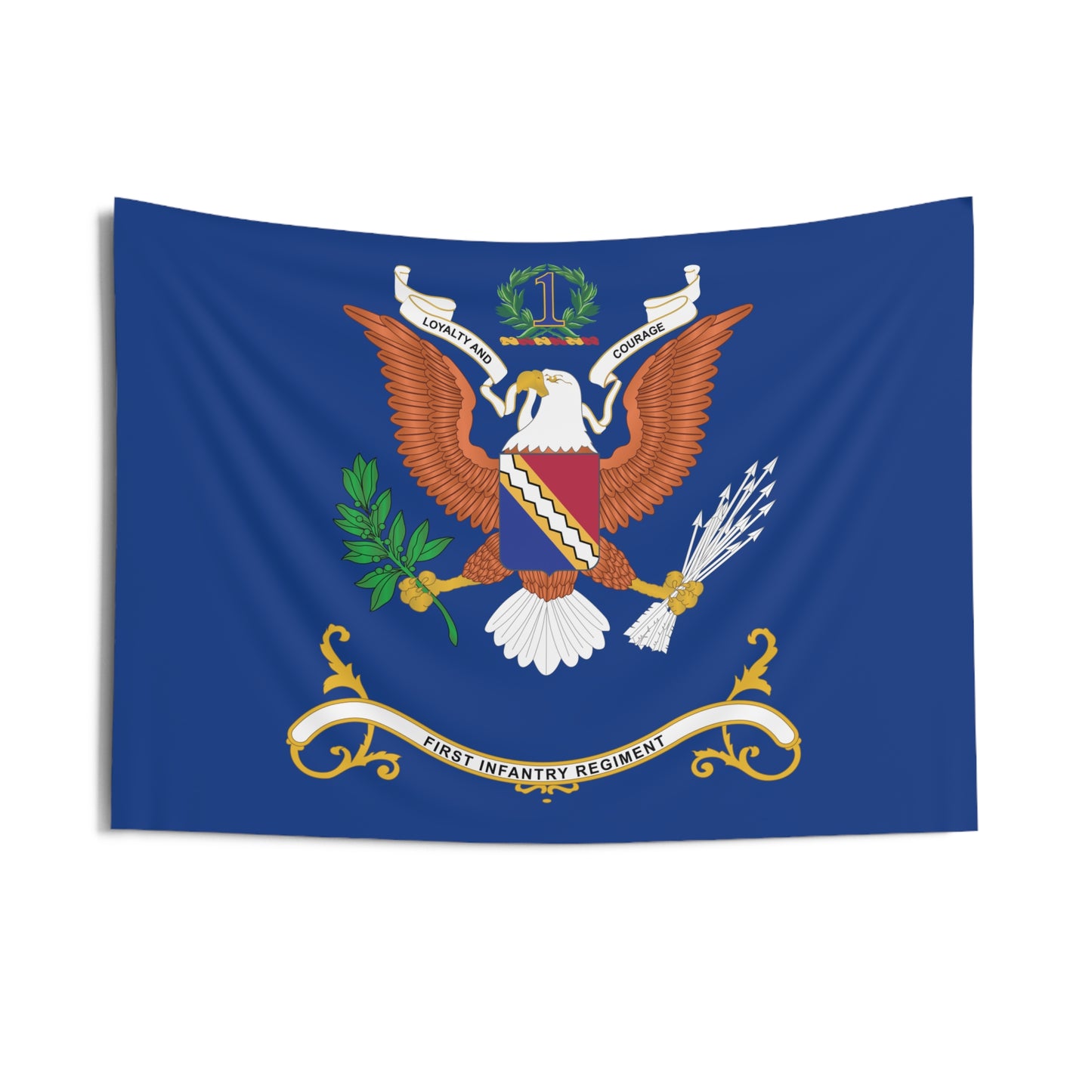 Indoor Wall Tapestries - 1st Infantry Regiment - Regimental Colors Tapestry