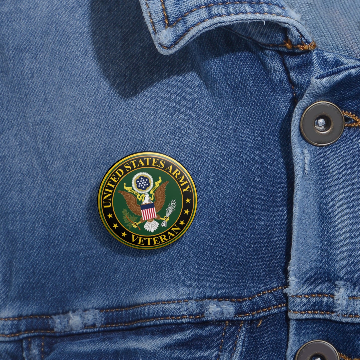 Army Veteran Pin Buttons