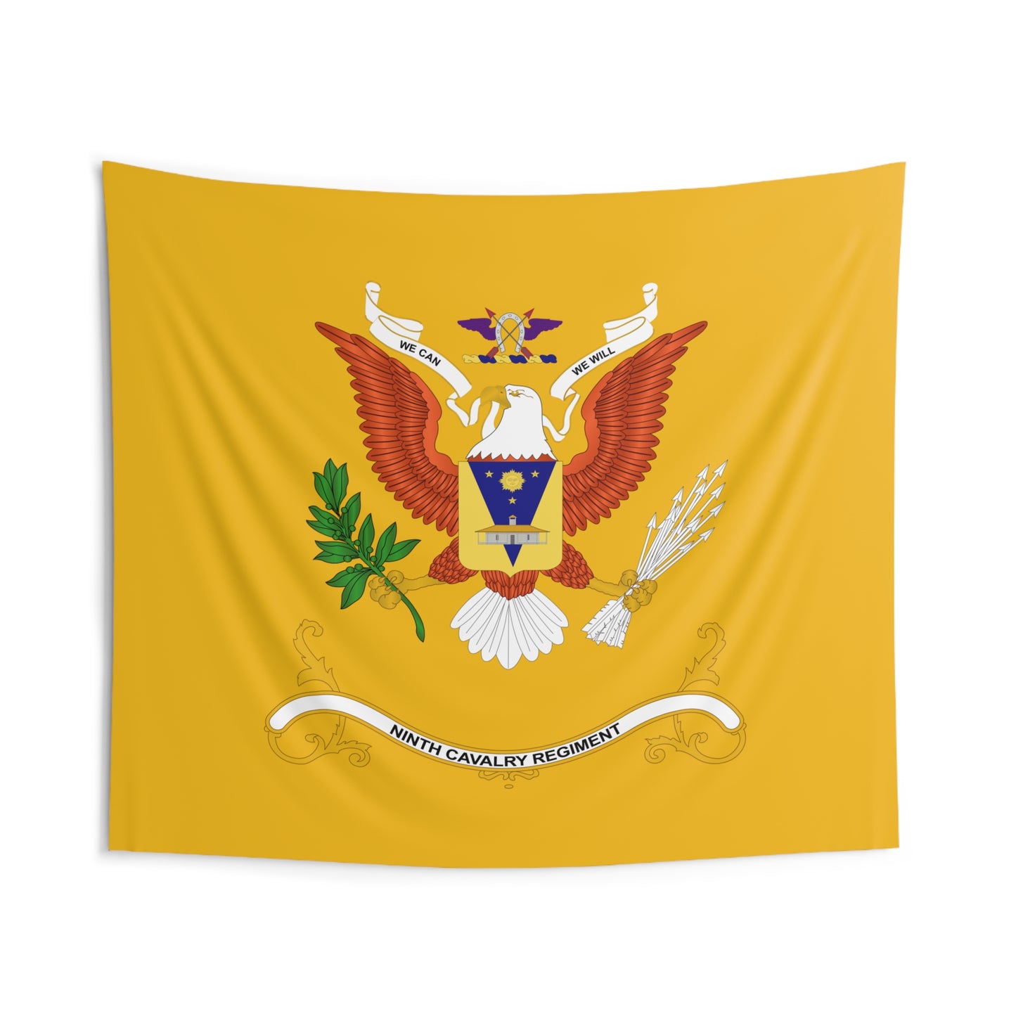 9th Cavalry Regiment and Buffalo Soldiers Cavalry Regiment Wall Tapestry