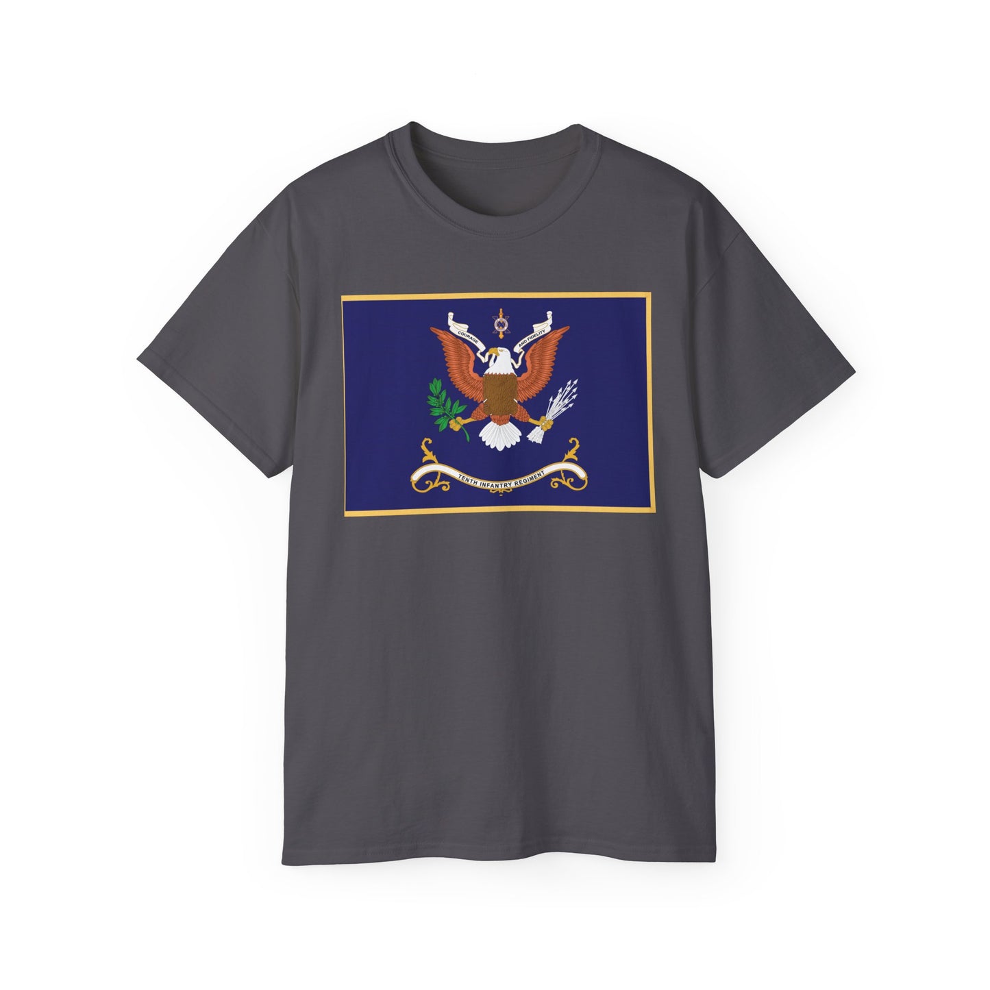 Unisex Ultra Cotton Tee - Regimental Colors - 10th Infantry Regiment X 300