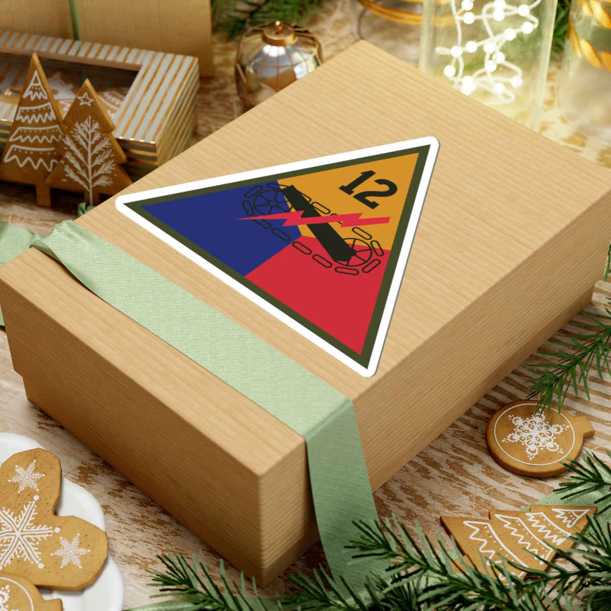 Kiss-Cut Stickers - SSI - 12th Armored Division X 300