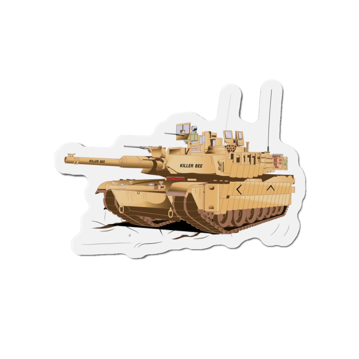 Tank Die-Cut Magnets - M1A1 - Abrams Tank