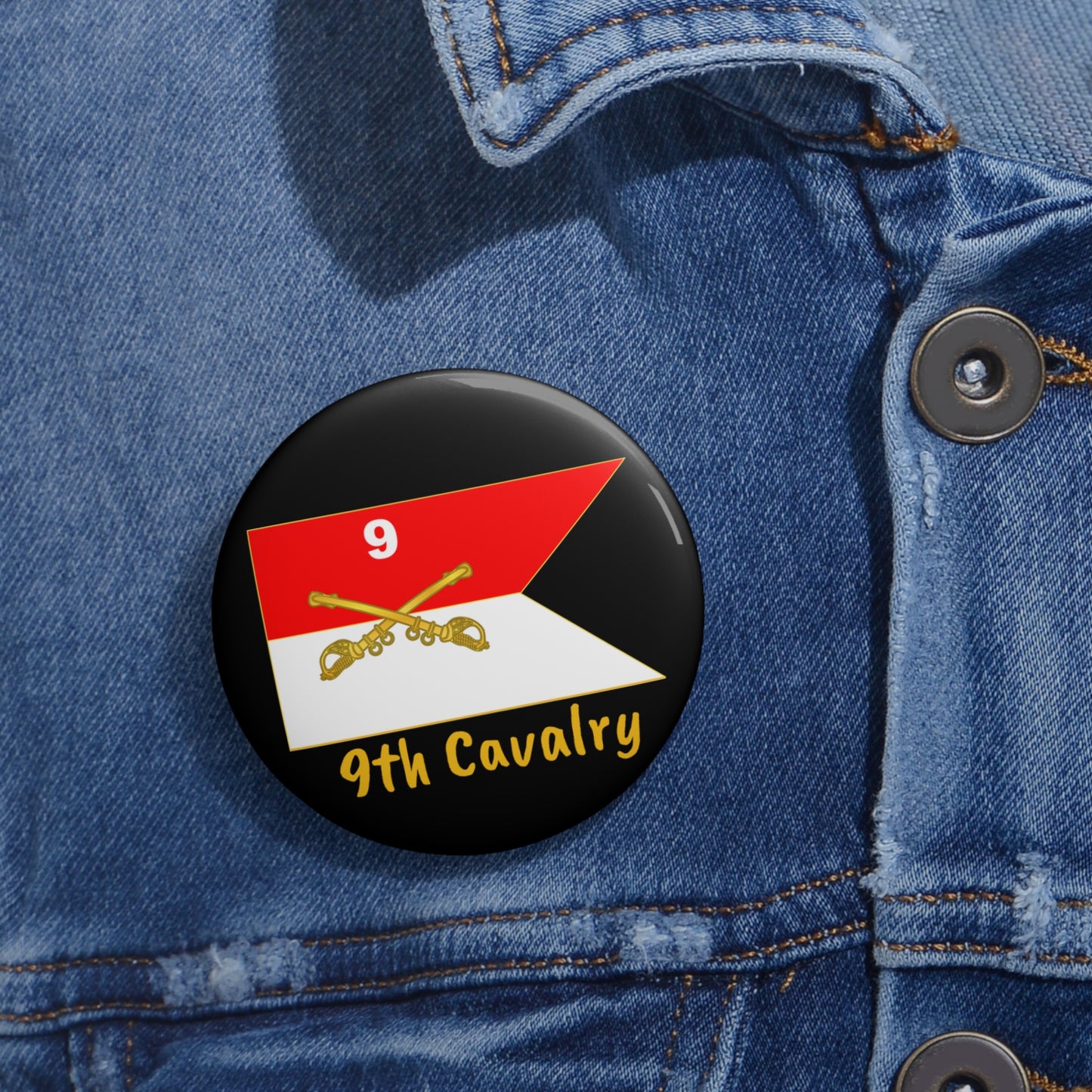 Button Pins - 9th Cavalry Regiment 'Buffalo Soldiers'
