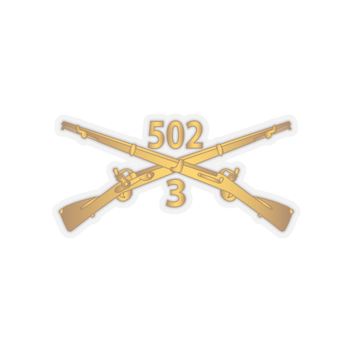 Kiss-Cut Stickers - Army - 3rd Bn 502nd Infantry Regt - Infantry Br wo Txt