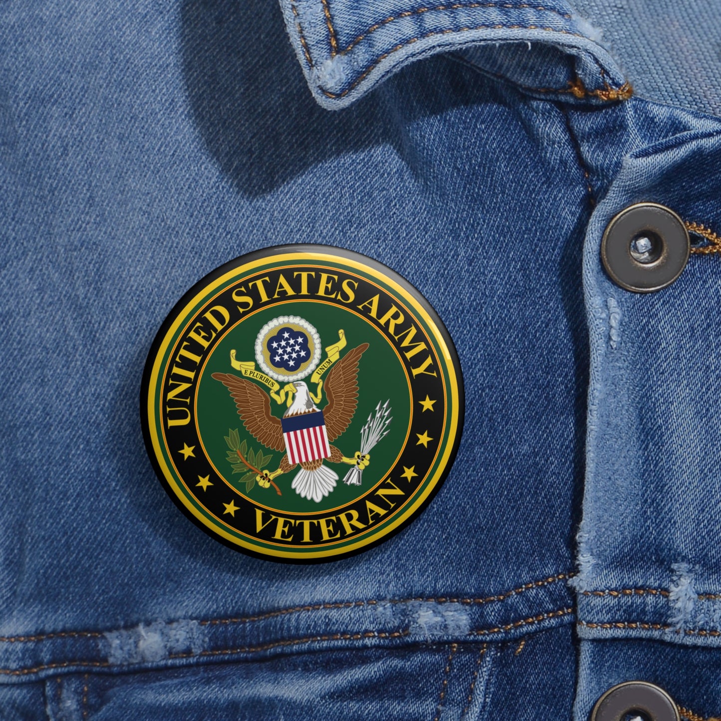 Army Veteran Pin Buttons