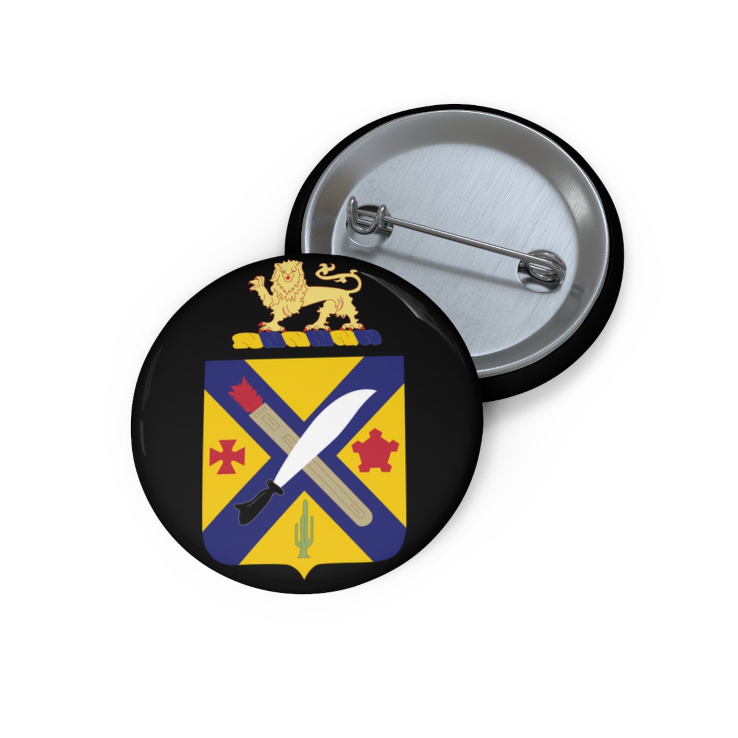 Custom Pin Buttons - COA - 2nd Infantry Regiment