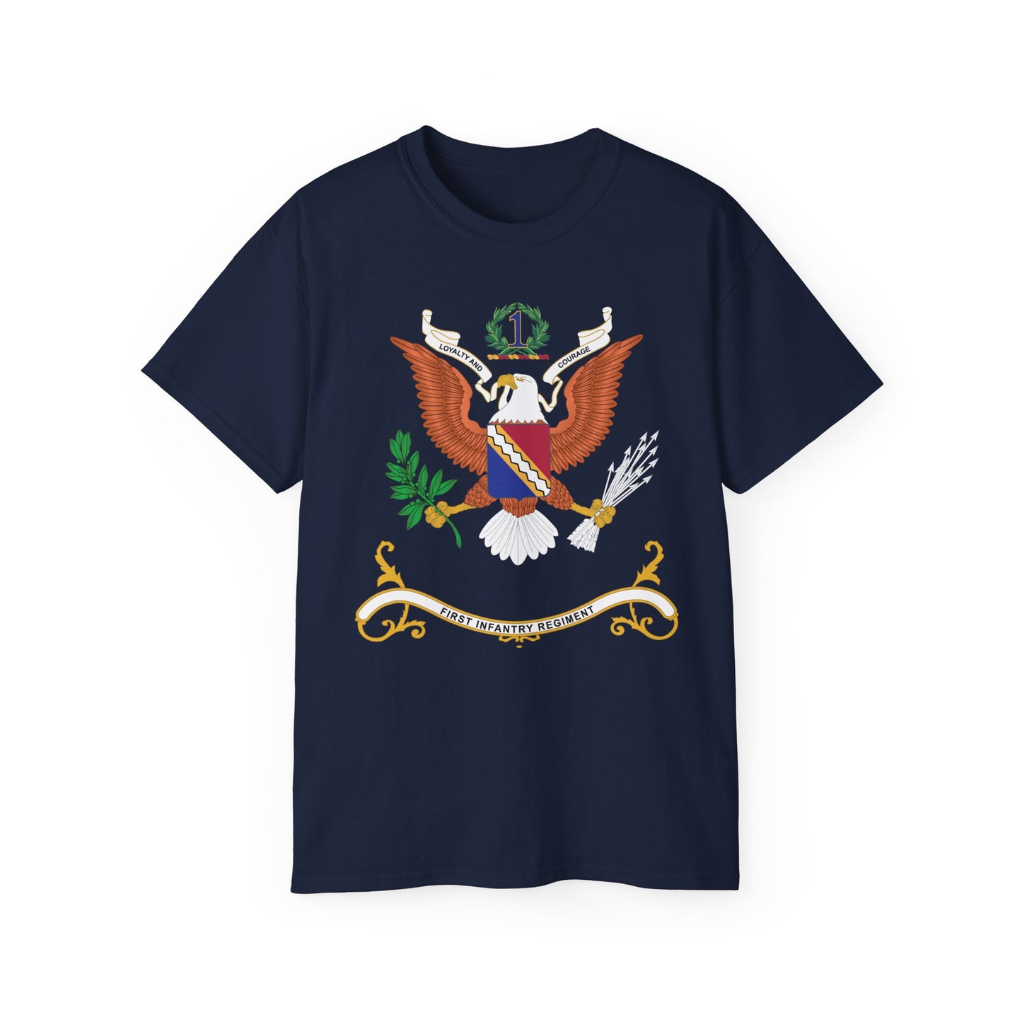 Unisex Ultra Cotton Tee - Army - Regimental Colors - 1st Infantry Regiment X 300