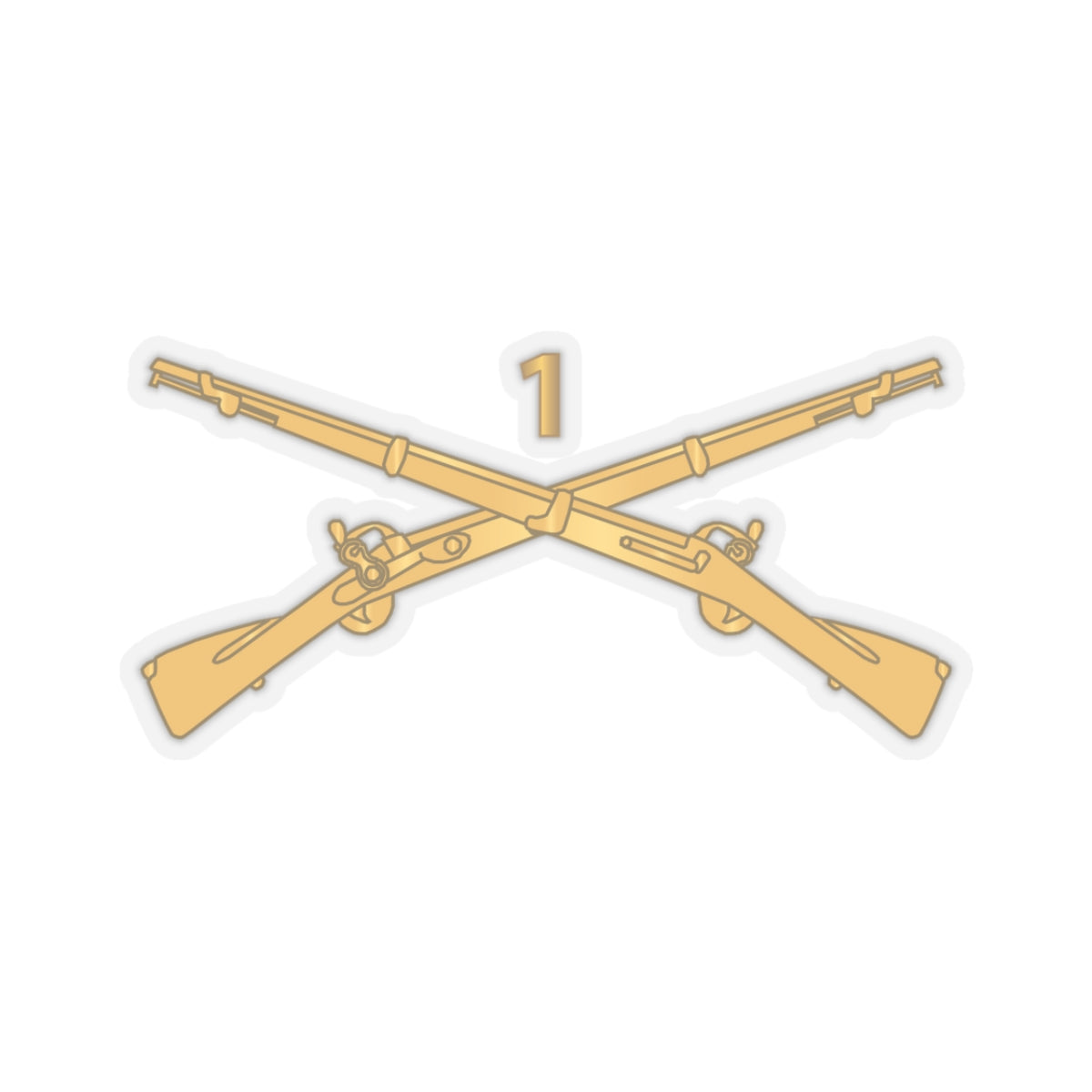 Kiss-Cut Stickers - Army - 1st Infantry Regiment Branch - wo Txt X 300