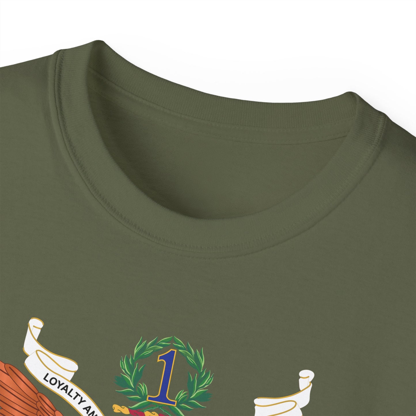 Unisex Ultra Cotton Tee - Army - Regimental Colors - 1st Infantry Regiment X 300