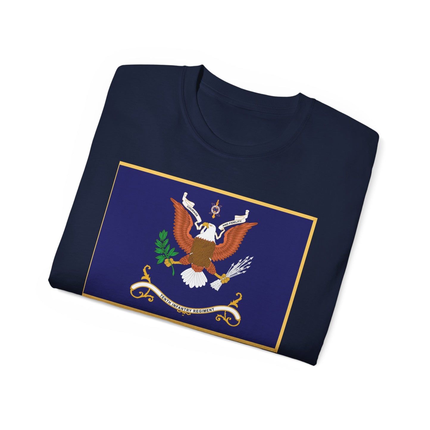 Unisex Ultra Cotton Tee - Regimental Colors - 10th Infantry Regiment X 300