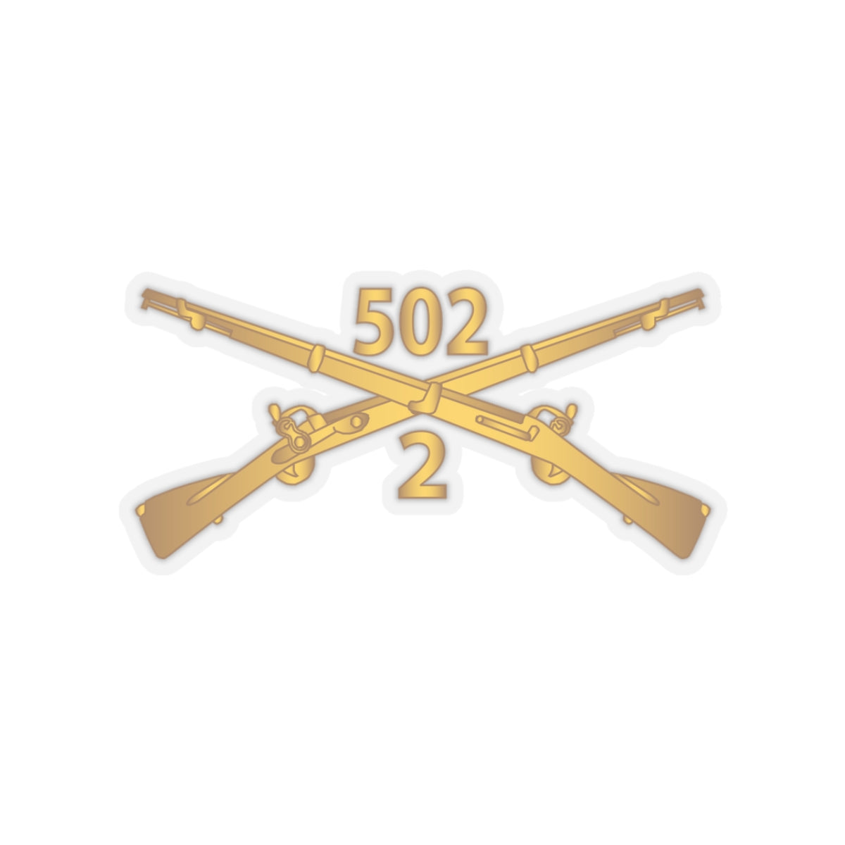 Kiss-Cut Stickers - Army - 2nd Bn 502nd Infantry Regt - Infantry Br wo Txt