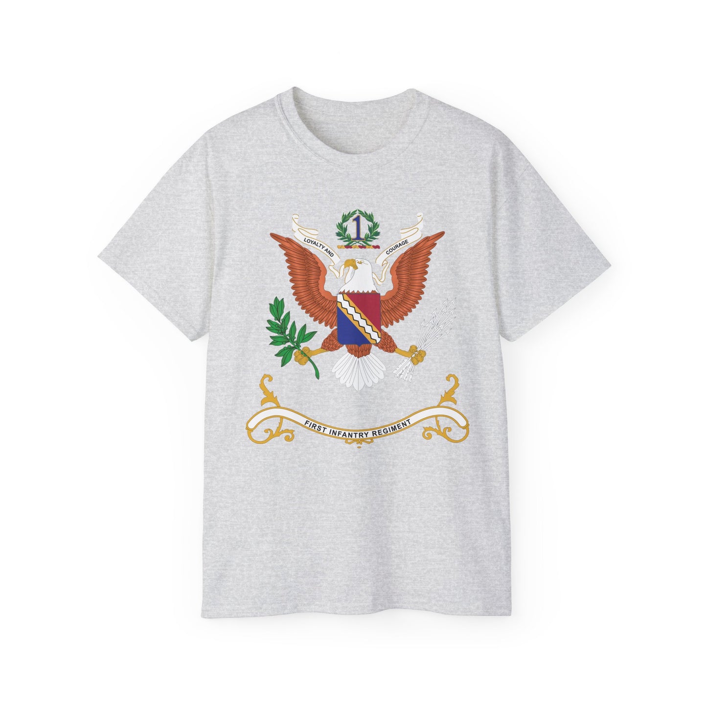 Unisex Ultra Cotton Tee - Army - Regimental Colors - 1st Infantry Regiment X 300