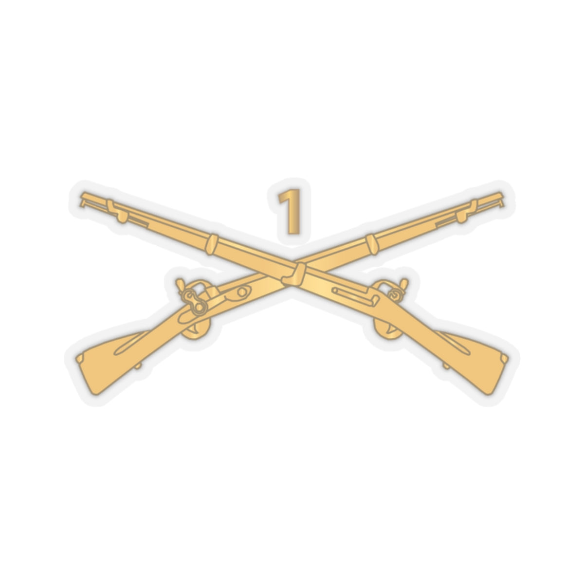 Kiss-Cut Stickers - Army - 1st Infantry Regiment Branch - wo Txt X 300