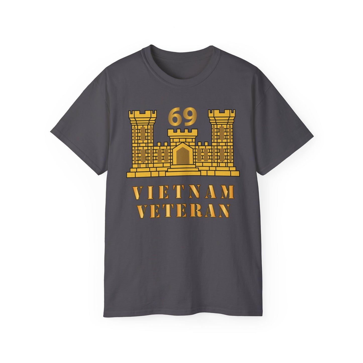 Unisex Ultra Cotton Tee - Army - 69th Engineer Battalion - ENG Branch - Vietnam Veteran X 300