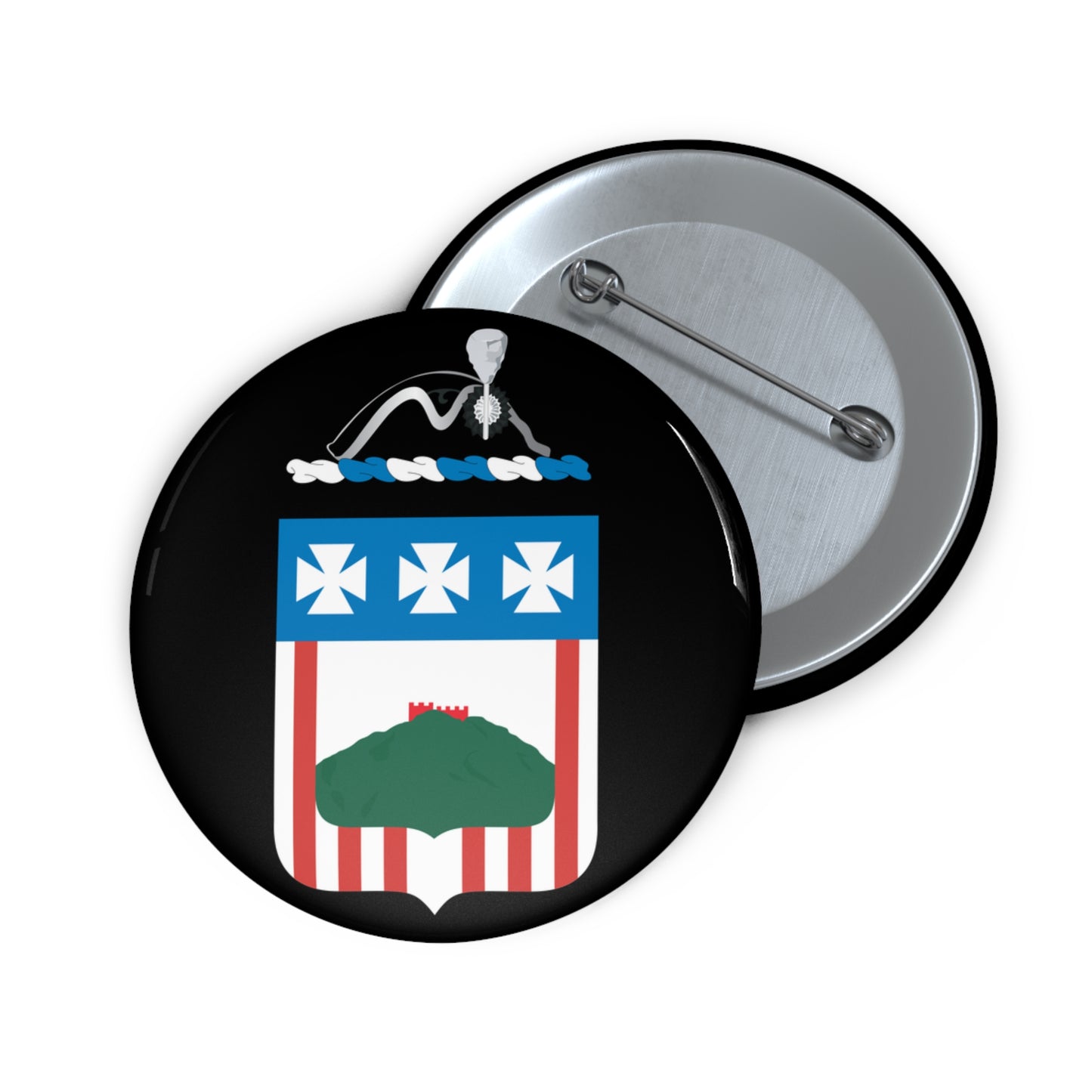 Custom Pin Buttons - COA - 3rd Infantry Regiment