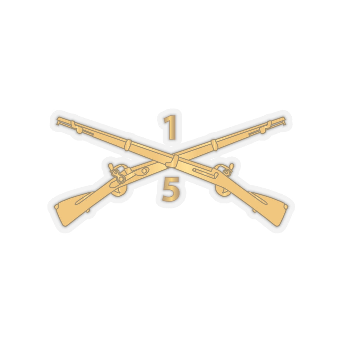 Kiss-Cut Stickers - Army - 5th Battalion, 1st Infantry Regiment Branch - wo Txt X 300