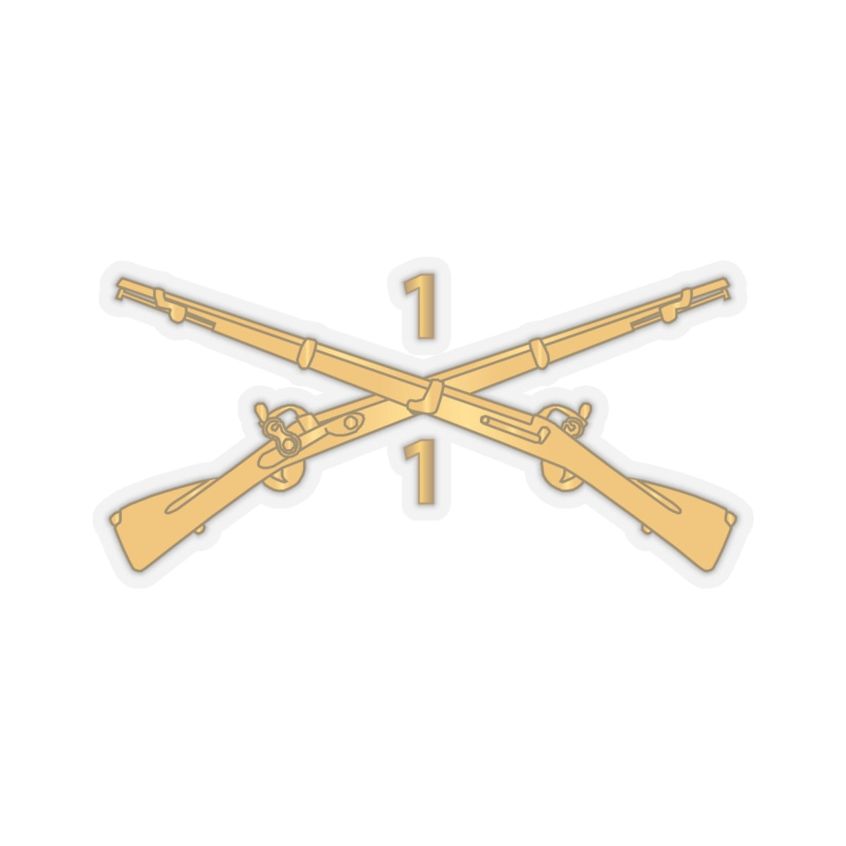 Kiss-Cut Stickers - Army - 1st Battalion, 1st Infantry Regiment Branch - wo Txt X 300