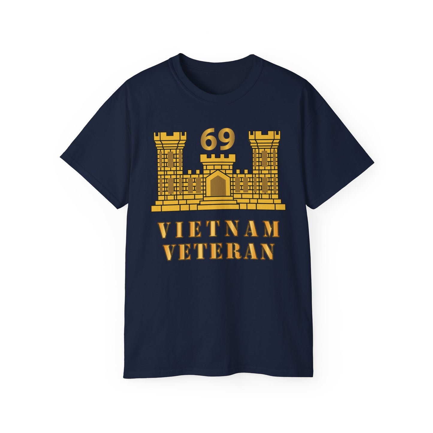 Unisex Ultra Cotton Tee - Army - 69th Engineer Battalion - ENG Branch - Vietnam Veteran X 300